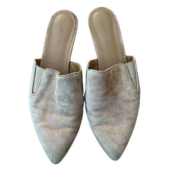 Jenni Kayne Suede Pointed Toe Mules Size 40 US 10