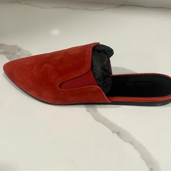Jenni Kayne women's suede mules color rust size 38 slip on without box
