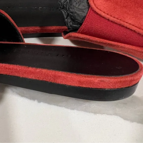Jenni Kayne women's suede mules color rust size 38 slip on without box