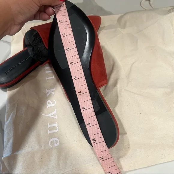 Jenni Kayne women's suede mules color rust size 38 slip on without box