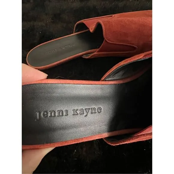 Jenni Kayne rust suede leather mules 40 9.5