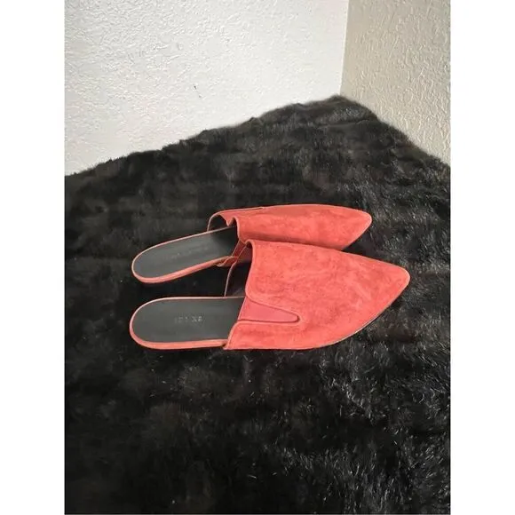 Jenni Kayne rust suede leather mules 40 9.5