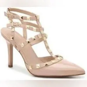 Jessica Simpson Nude Strappy Heels