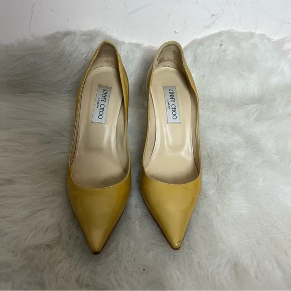 Jimmy Choo Anouk Patent Leather Pointed Toe heels