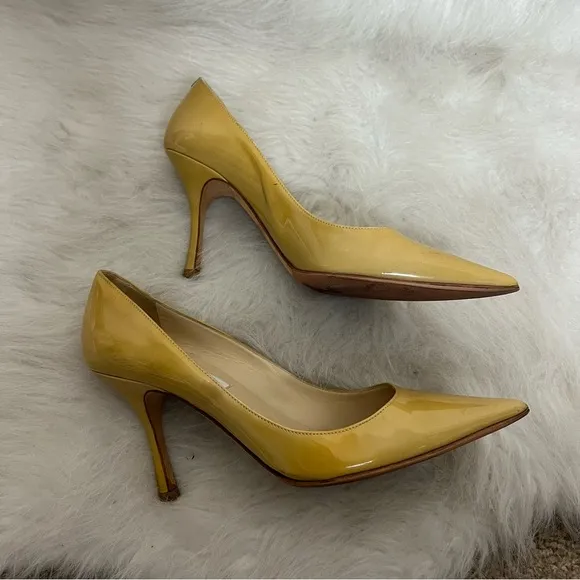 Jimmy Choo Anouk Patent Leather Pointed Toe heels