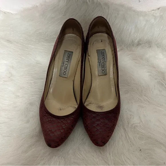 Jimmy Choo Gilbert Suede Pointed Round Toe Heels