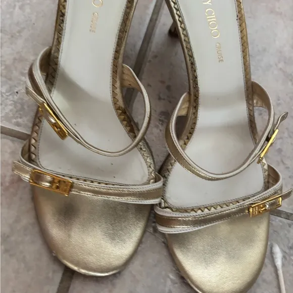 Jimmy Choo Heels cruise shoes slide ins open toe dress sandals strappy buckle