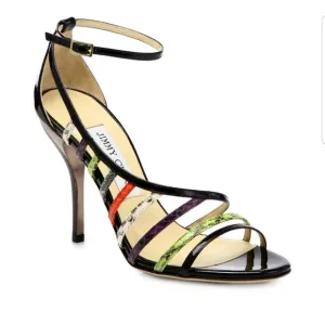 Jimmy Choo multi color strappy sandal heels