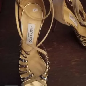 Jimmy Choo Silver and Gold Strappy Heels