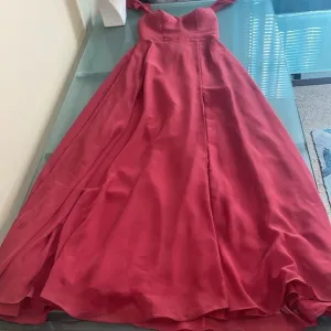 JJ House Red Chiffon Maxi Dress Size 6