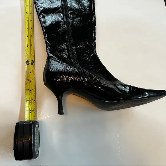 Joan &amp; David circa leather black patent boots Size 9