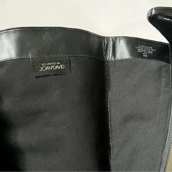 Joan &amp; David circa leather black patent boots Size 9