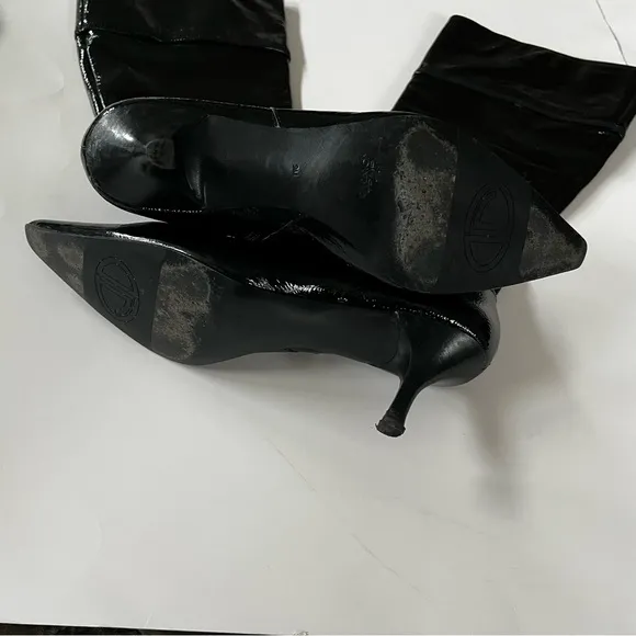 Joan &amp; David circa leather black patent boots Size 9