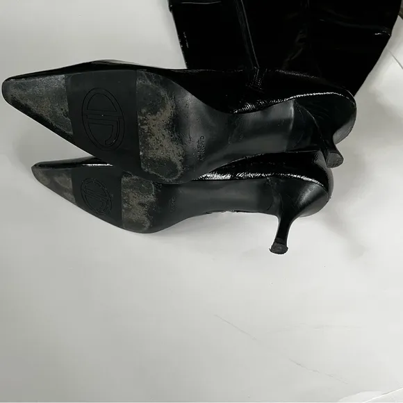 Joan &amp; David circa leather black patent boots Size 9