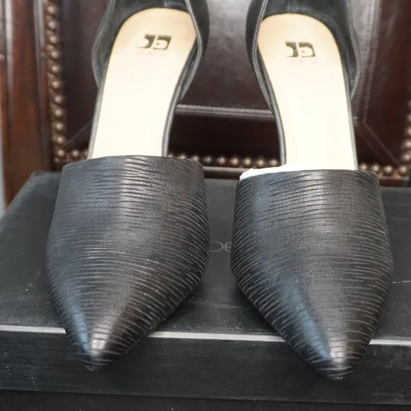Joe's Jeans Hero Black Leather Stiletto Pointed High Heels NWT