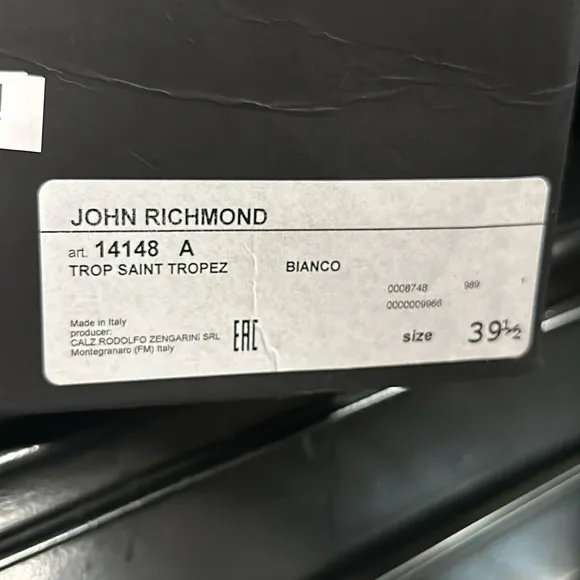 John Richmond Woven Leather Pointed Toe Mules