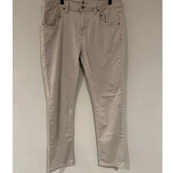 Johnnie-O Slim‎ Fit Jeans Beige Casual Pants Size 36x32