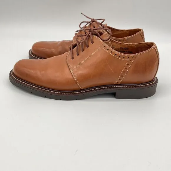 Johnson &amp; Murphy‎ Passport Dress Shoes Oxfords Brown Leather Italy Made Size 10