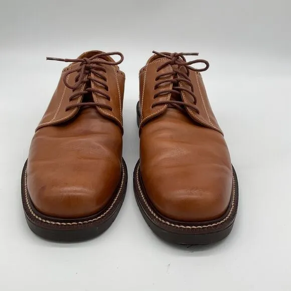 Johnson &amp; Murphy‎ Passport Dress Shoes Oxfords Brown Leather Italy Made Size 10
