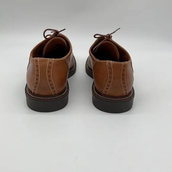 Johnson &amp; Murphy‎ Passport Dress Shoes Oxfords Brown Leather Italy Made Size 10