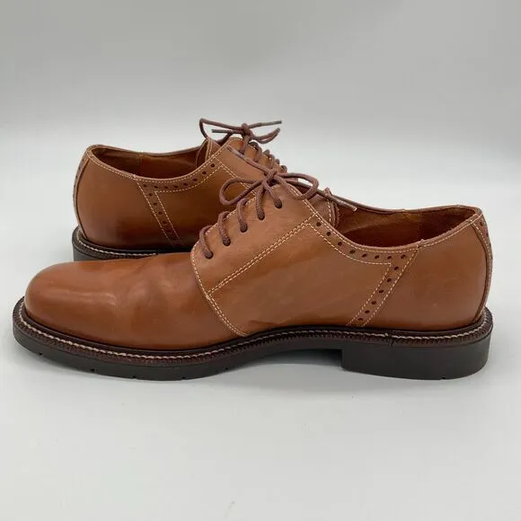 Johnson &amp; Murphy‎ Passport Dress Shoes Oxfords Brown Leather Italy Made Size 10