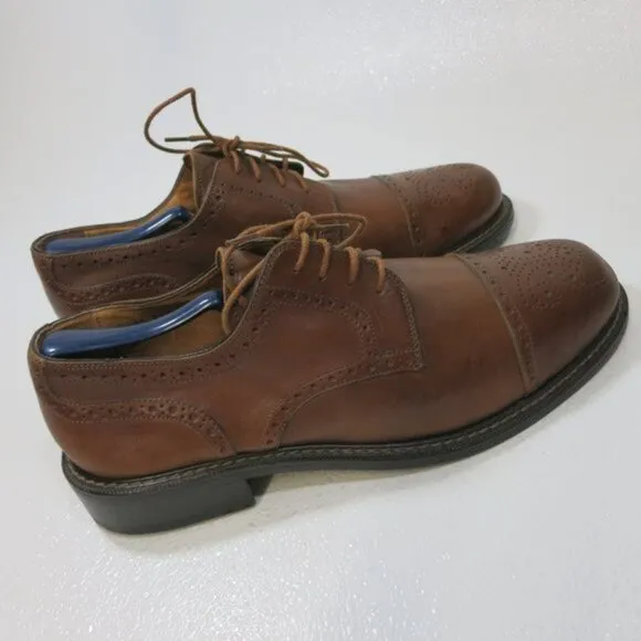 Johnston &amp; Murphy e-Collection Cap Toe Leather Dress Oxfords Mens sz 11.5 M