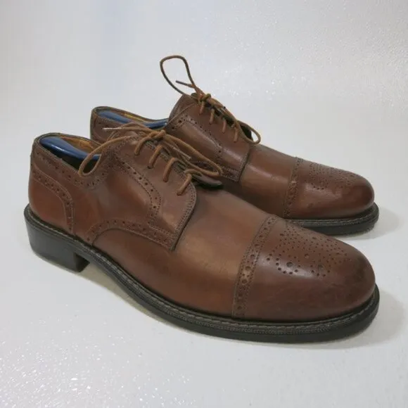 Johnston &amp; Murphy e-Collection Cap Toe Leather Dress Oxfords Mens sz 11.5 M