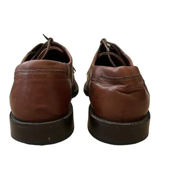 Johnston &amp; Murphy Men’s Leather Cap Toe Oxfords Dress Shoes Tan Size 8.5