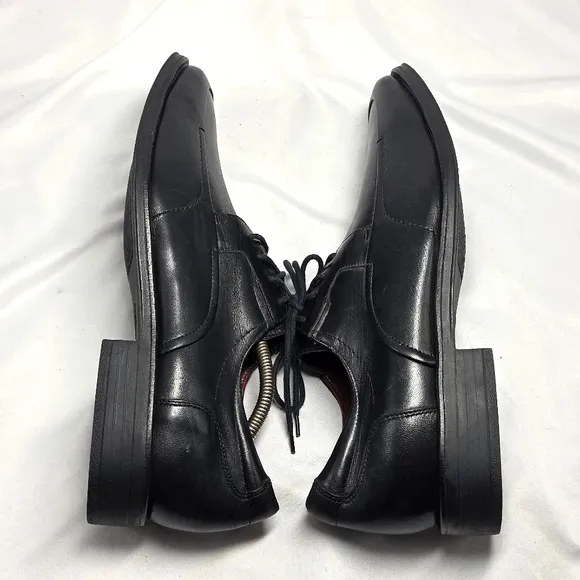 Johnston &amp; Murphy Stricklin Black Leather Dress Oxfords Mens Size 10.5