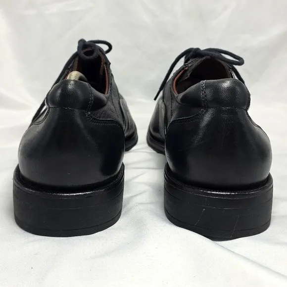 Johnston &amp; Murphy Stricklin Black Leather Dress Oxfords Mens Size 10.5