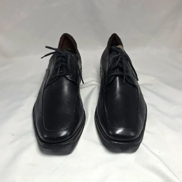 Johnston &amp; Murphy Stricklin Black Leather Dress Oxfords Mens Size 10.5