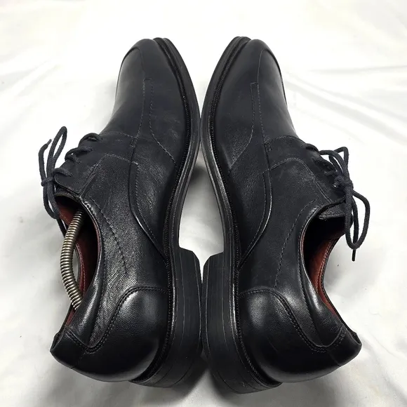 Johnston &amp; Murphy Stricklin Black Leather Dress Oxfords Mens Size 10.5