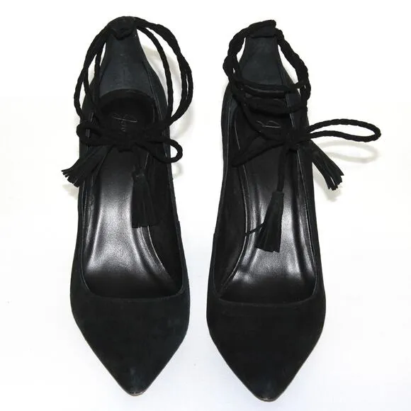Joie Angelynn Ankle Tie Pointed Toe Pumps Stiletto Heels Size 39