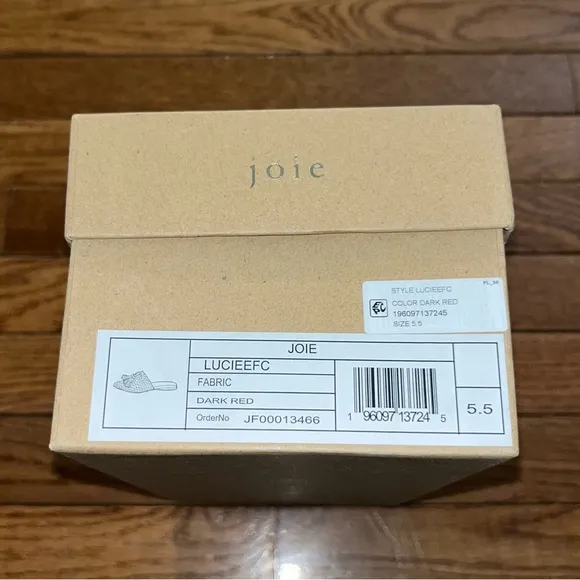 Joie Luciee Tassels Mules Dark Red &amp; Yellow Stripes Women’s Size 5.5