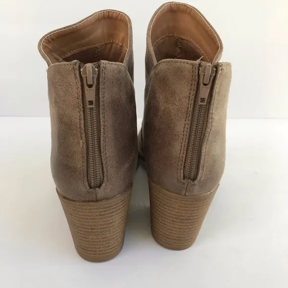 JORDANN Boho Ankle Boots Booties NEW Taupe Tan Size 10 Vegan