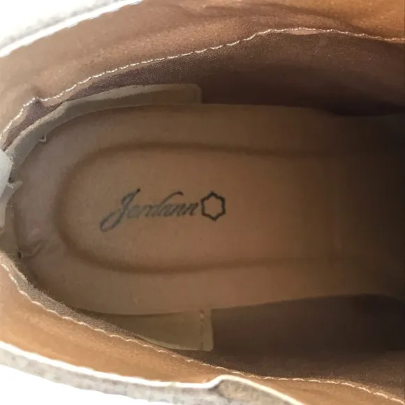 JORDANN Boho Ankle Boots Booties NEW Taupe Tan Size 10 Vegan