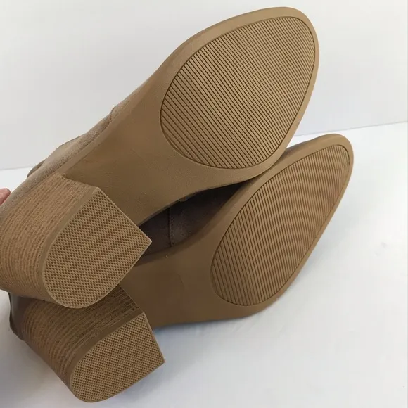 JORDANN Boho Ankle Boots Booties NEW Taupe Tan Size 10 Vegan