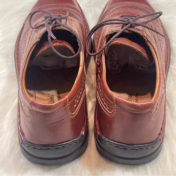 Josef Seibel Men’s Brown Lace-Up Leather Oxfords