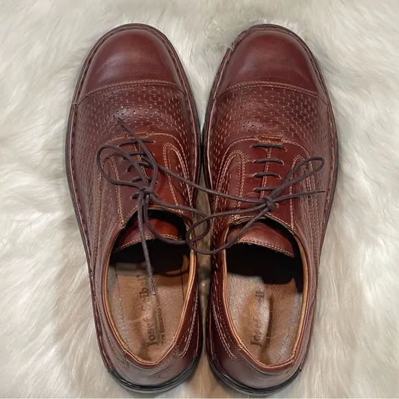 Josef Seibel Men’s Brown Lace-Up Leather Oxfords