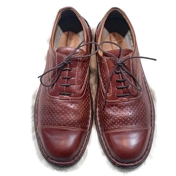 Josef Seibel Men’s Brown Lace-Up Leather Oxfords