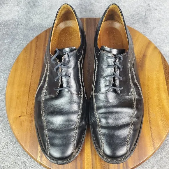 Josef Seibel Oxfords Men's 12 46 Black Leather Sander Lace Up Dress Shoes