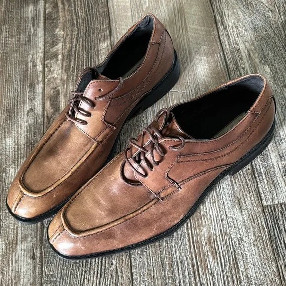 🌟Joseph Abboud 🌟Shoes Merrick 🌟Dress Cognac Oxford Lace Up Brown Mens Size, 10D