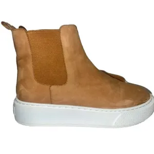 J/SLIDES DANI Cognac Nubuck Chelsea Pull On Booties Sneaker 6.5M