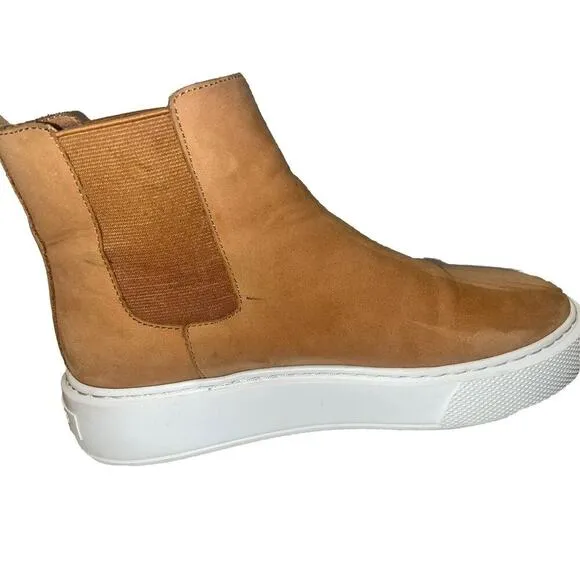 J/SLIDES DANI Cognac Nubuck Chelsea Pull On Booties Sneaker 6.5M