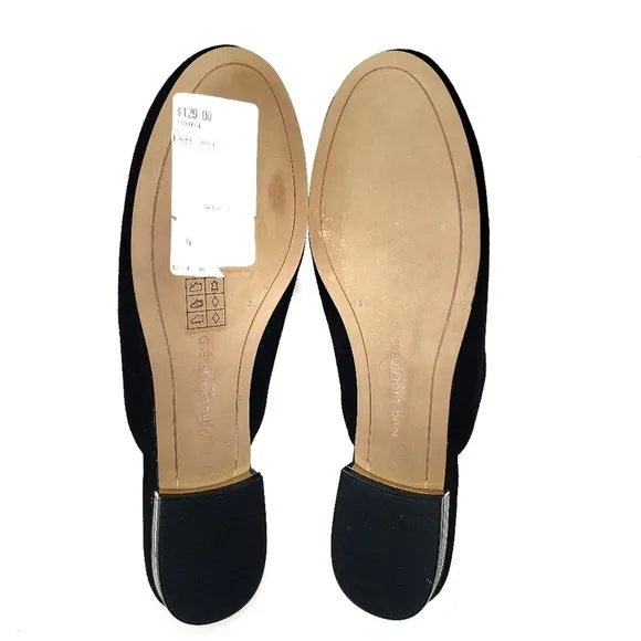 Karl Lagerfeld Royce Round Toe Suede Mules