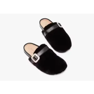 Kate Spade Cici Mules Black Faux Fur Slides 8.5B