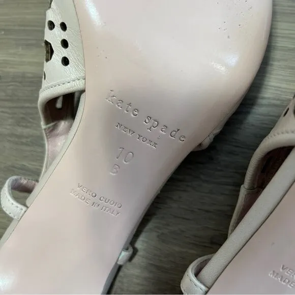 Kate Spade leather cutout pointed toe heels New
