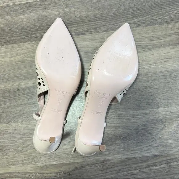 Kate Spade leather cutout pointed toe heels New