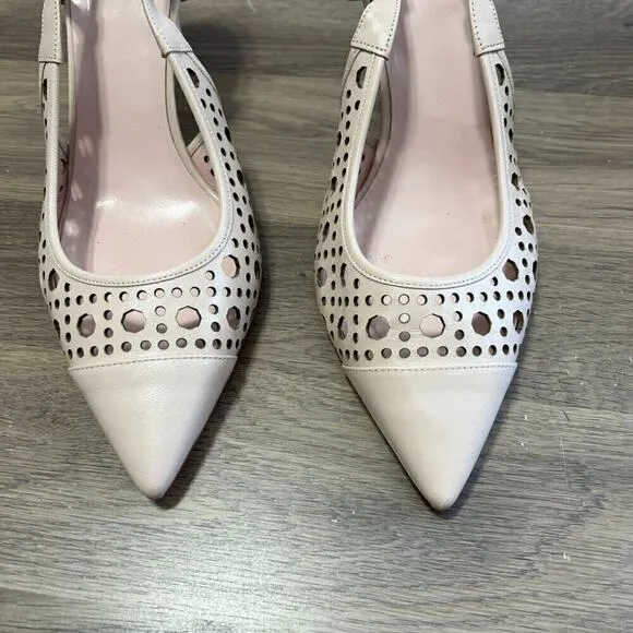 Kate Spade leather cutout pointed toe heels New