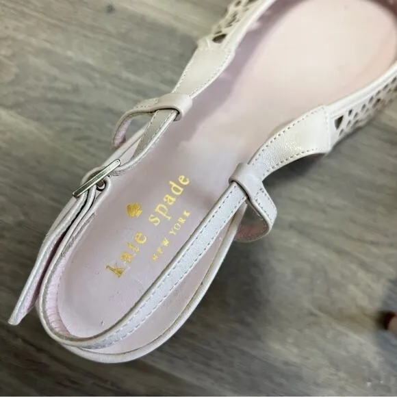 Kate Spade leather cutout pointed toe heels New
